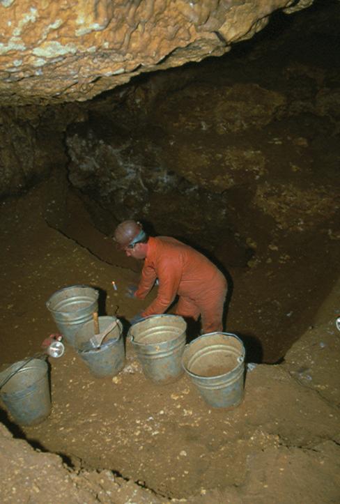 W-E section of cave sediments in Studnia Zimnych Progów [Cold Thresholds Shaft] (II) and Żabia