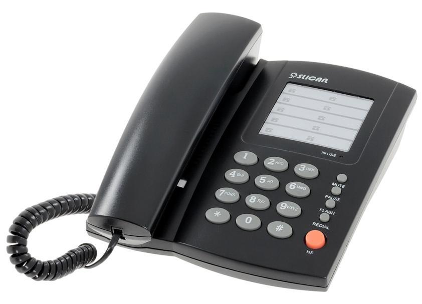 Telefony analogowe Slican XL-209 Slican XL-209 to klasyczny analogowy telefon do biura i domu. Doskonały produkt dla firm szukających niezawodnego i solidnego, telefonu.