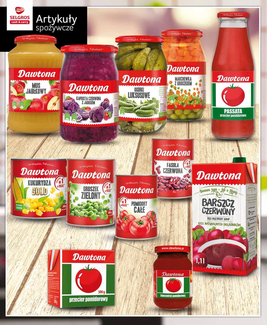 KAPUSTA CZERWONA Z JABŁKIEM 680 G po 40995664 1 85 z VAT 2.00 OGÓRKI LUKSUSOWE 900 G po 41029984 2 99 z VAT 3.23 MARCHEWKA Z GROSZKIEM 510 G po 40942856 2 05 z VAT 2.