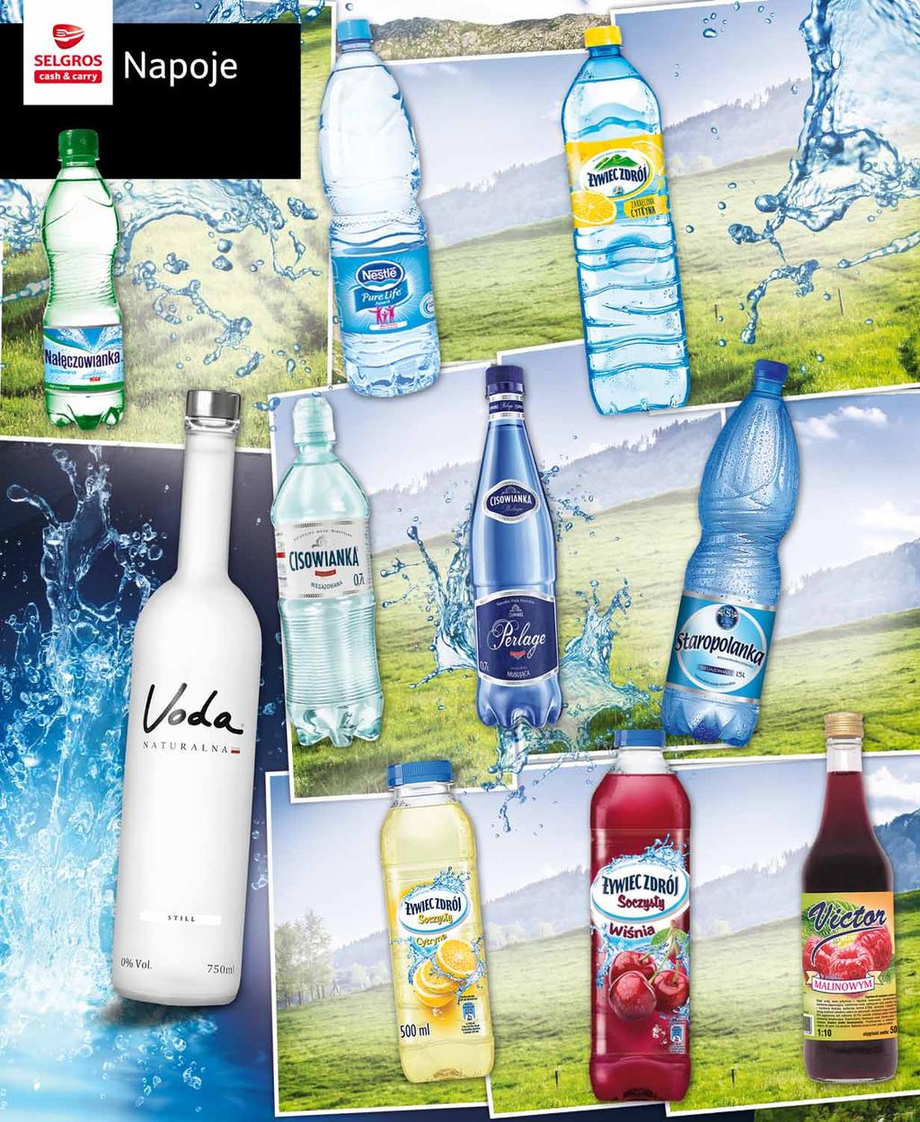 WODA NESTLE 1,5 L gazowana, niegazowana, delikatnie gazowana pakowana po 6 szt. 11114816 0 79 z VAT 0.97 SMAKOŁYK ŻYWIEC ZDRÓJ 1,5 L pakowane po 6 szt. 18362509 1 85 z VAT 2.