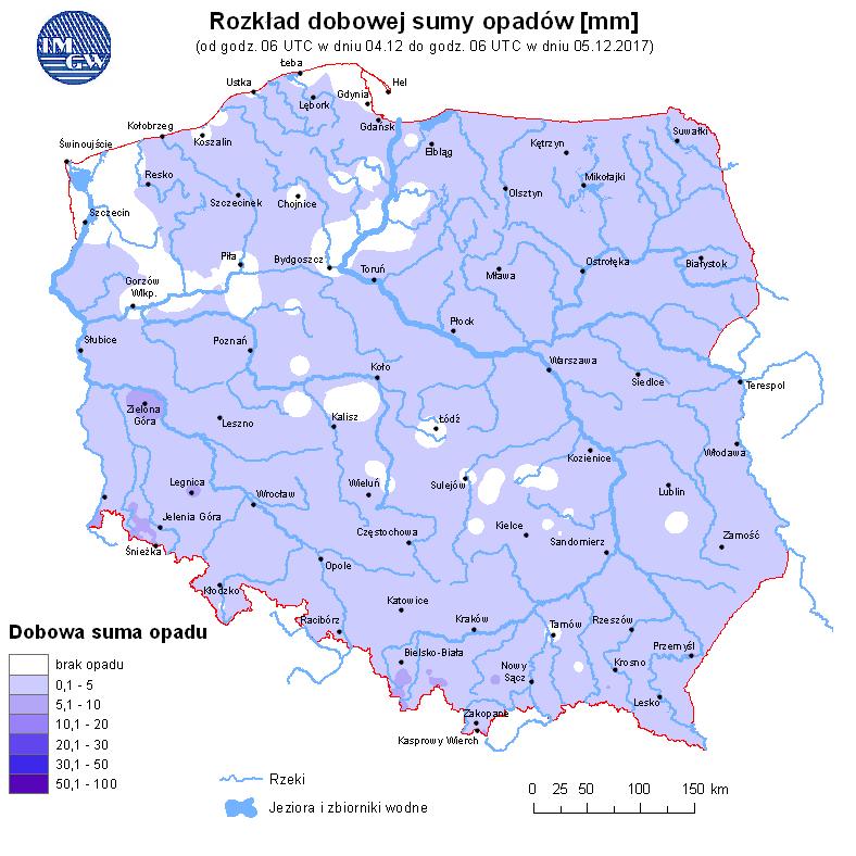 rzekach Rozkład dobowej sumy