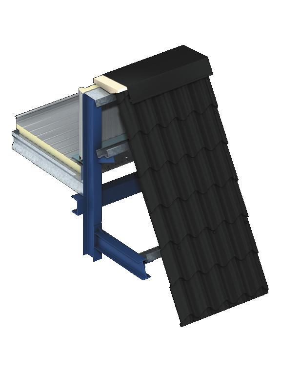 Systemy krokwi i kratownicy Płyty dachowe KS1000 RT można montować do tradycyjnych drewnianych systemów krokwiowych jak i do kratownic.