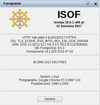 6. Testowanie wydajności 6. Testowanie wydajności System ISOF posiada wbudowane funkcje służące do testowania środowiska, w którym pracuje aplikacja. Testy można uruchomić z menu ISOF: 10.