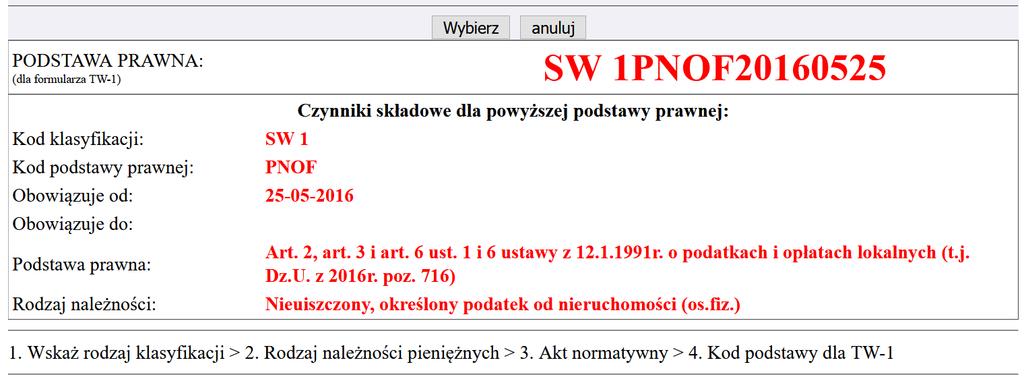 KROK 4 Potem należy skopiować (wpisać) dane do tytułu wykonawczego.