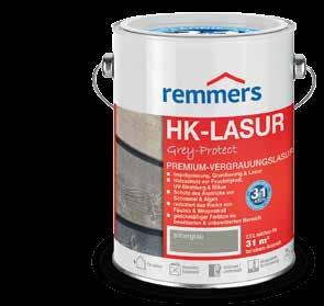 HK-LASUR Grey-Protect Lazura ochronna klasy premium, chroni przed 6 zagrożeniami Chroni przed: wilgocią, sinizną, pleśnią, glonami, promieniami UV, żerowaniem os Naturalne szarości na drewnie
