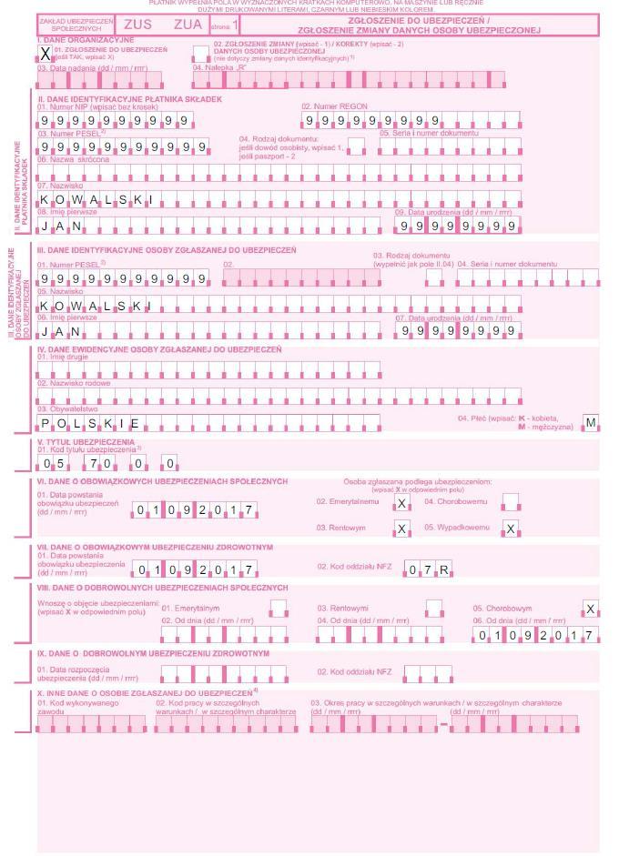40 Zasady sporządzania i korygowania dokumentów ubezpieczeniowych ZUS