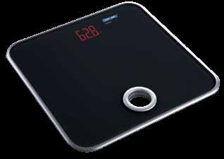 i niskiego poziomu baterii Rozmiar wyświetlacza LCD: 160x30mm Zasilanie: 2 baterie litowe CR2032 3V Waga elektroniczna TM-ES002 Supercienka waga szklana
