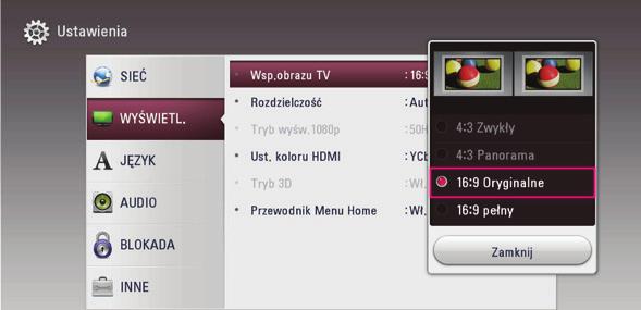 Internetem. Połączenie BD-LIVE Możesz ograniczyć dostęp do Internetu, gdy używane są funkcje BD-Live. [Dozwolone] Dostęp do Internetu jest niedozwolony dla wszystkich zawartości BD-Live.