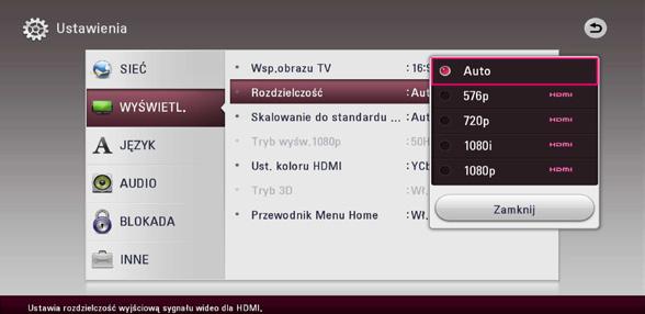 Telewizor LG z funkcją SIMPLINK oznaczony jest powyższym logo. y W zależności od typu płyty lub stanu odtwarzania, niektóre operacje SIMPLINK mogą być różne lub mogą nie działać.