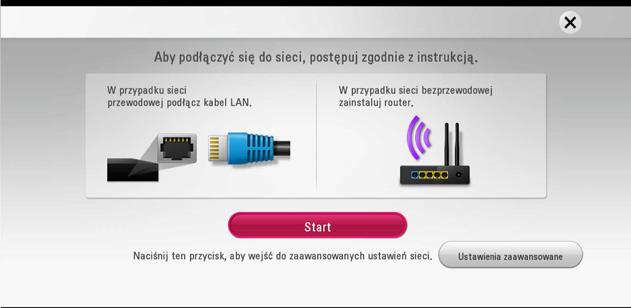 Ustaw [SIEĆ] w następujący sposób.