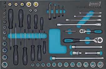 x 22 mm. 5975 25-częściowy we wkładce z miękkiej pianki 5975 Uniwersalny komplet narzędzi (55-cz.) V We wkładce z miękkiej pianki 2-składnikowej.