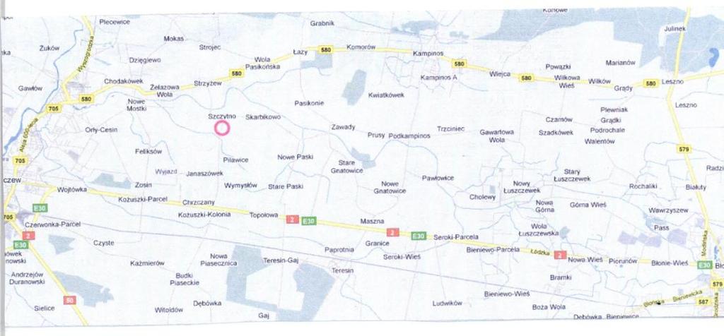 Rys. 2. Położenie geograficzne Obszar zajmowany przez Skarbikowo wynosi 232,48 ha, z czego grunty orne stanowią 174,2858.