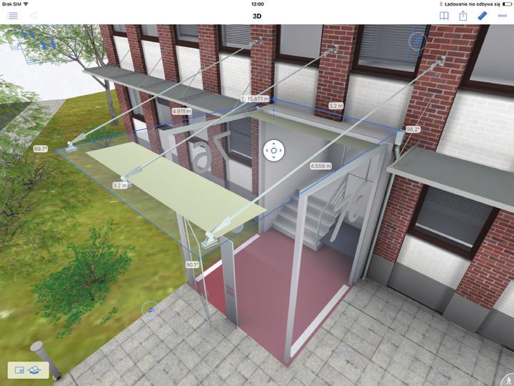 MIERZENIE MODELU* BIMx PRO BIMx Projekt możesz precyzyjnie pomierzyć narzędziem Miarka, zarówno w rysunkach dokumentacji jak i modelu 3D.