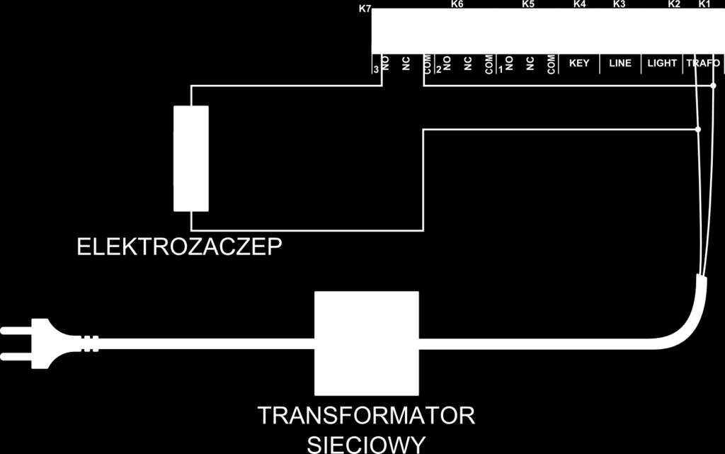 5.3. Podłączenie elektrozaczepu do bramofonu DB 07.