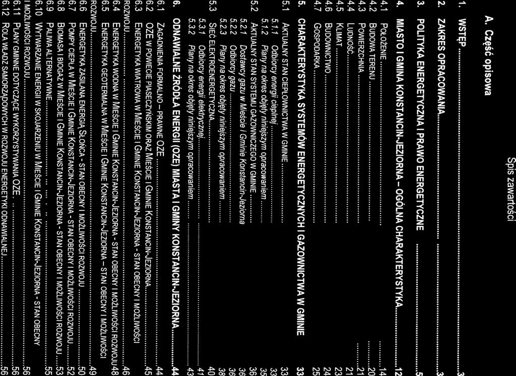 [ Założena do planu zaopatrzena w energę elektryczną, cepło palwa gazowe dla Gmny Konstancn-Jezorna na lata 2014-2030 Sps zawartośc A. Część opsowa 1. WSTĘP 3 2. ZAKRES OPRACOWANIA 3 3.