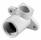 INSTALACJE SANITARNE Z PVC-C do zimnej i ciepłej wody FlowGuard Kolano nakrętne z uchwytem mocujacym KW/GW Kolano śrubunkowe z uchwytem mocującym KW/GW Kolano nyplowe 90 0 KW/KZ