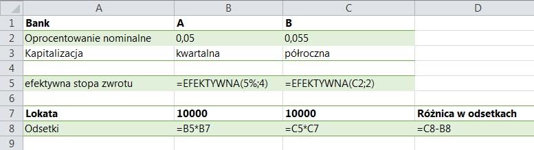 ZADANIE 1 Porównujesz oferty dwóch banków.