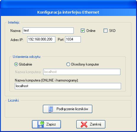 Rys. 45: Okno parametrów interfejsów ethernet lub modułów GPRS 5.2.10 Parametry konfiguracyjne interfejsów MBUS Parametry konfiguracyjne interfejsów MBUS (Rys.
