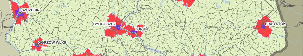 liczba gmin powierzchnia (km 2 liczba zameldowanych ) mieszkańców (tys.