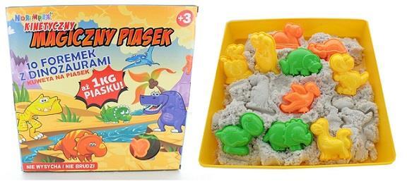 z foremkami + kuweta piasek biały 1000 gr, foremki 10