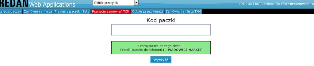 Jeżeli dane są POPRAWNE zamówienie zostaje przyjęte na wirtualny stan sklepu. Do klienta zostanie wysyłany e-mail oraz sms z kodem uprawniającym do odbioru zamówienia.