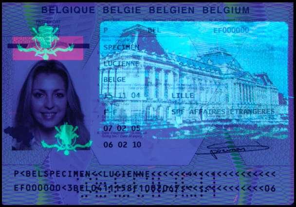 Zabezpieczenie na laminacie widoczne w promieniowaniu UV: