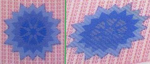 Zabezpieczenia specjalne wykorzystujące zmienne kąty osi optycznych (tilting effect) (205) 172 Zabezpieczenia specjalne wykorzystujące zmienne kąty osi optycznych (tilting effect): obraz lub znak