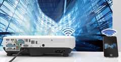 Łączność Duży wybór opcji łączności, takich jak HDMI, VGA, composite, component video i bezprzewodowa, umożliwia szybkie podłączenie urządzeń i prowadzenie interaktywnych