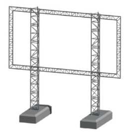 KONSTRUKCJE WOLNOSTOJĄCE Wolnostojące mobilne konstrukcje reklamowe na stopach betonowych (nośnik: siatka typu mesh/baner).