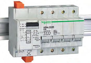 Sterowanie Wyłączniki Réflex XC40 Charakterystyki B i C: PN-EN 60898: 4500A, PN-EN 60947-2: 6 ka ; Charakterystyka D: PN-EN 60898: 4500A, PN-EN 60947-2: 4,5 ka Funkcje Wyłączniki Réflex XC40 łączą w