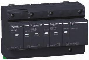 yć stosowane w systemie IT 400 V. Ochronniki przeciwprzepięciowe PRF1 12,5r i PRD1 są wyposażone w sygnalizację dającą możliwość zdalnego informowania o konieczności wymiany wkładu.