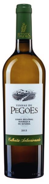Colheita Sellecionada Branco, Península de Setúbal, Adega de Pegões białe Odmiany: chardonnay, arinto, fernao pires Wino o głębokim aromacie, przywodzące na myśl świeże masło, wanilię, brzoskwinię,