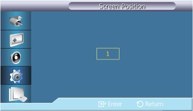 Dost. wyśw. LCD Screen Position Ekran może zostać podzielony na kilka obrazów. Podczas podziału można wybrać liczbę ekranów przy różnych podziałach. Wybierz tryb z menu Screen Position.