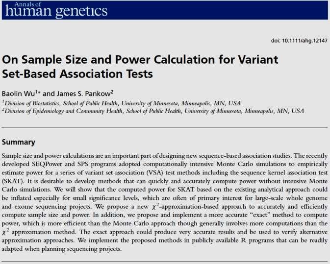 POWER OF TESTING - determining sample