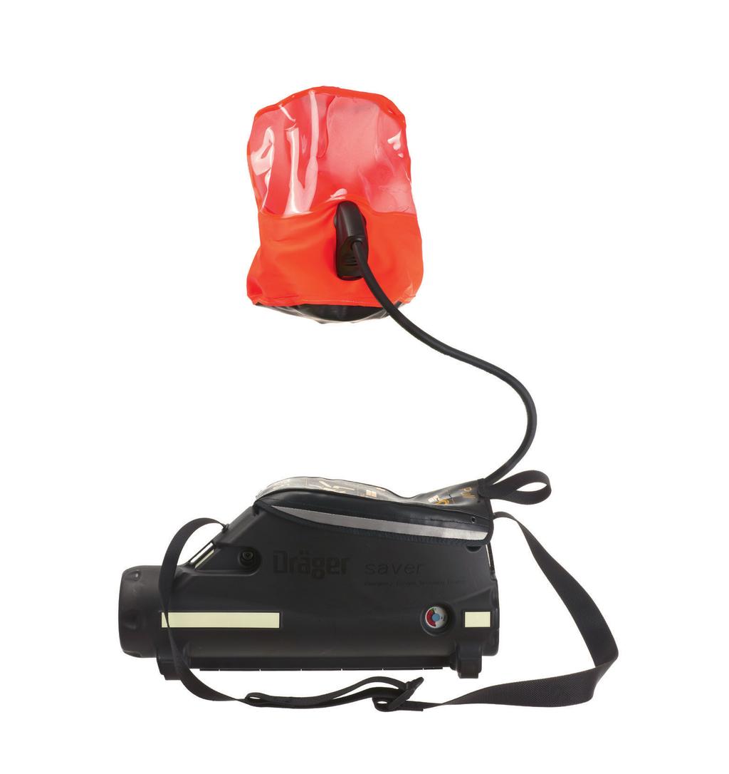 Dräger Saver CF Ucieczkowy aparat oddechowy Ratowniczy ucieczkowy aparat oddechowy Dräger Saver CF ze stałym przepływem umożliwia skuteczną i łatwą ewakuację z niebezpiecznego otoczenia.