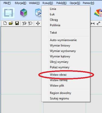 2.1.3 Metoda 3 Zastosowanie polecenia Wstaw obraz Wskazówka: Jeśli posiadasz już gotowy plan możesz go
