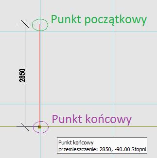 Powtórz procedurę aby kontynuować rysowanie wielu linii używając punku końcowego wcześniejszej linii jako punktu