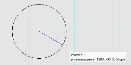 Okrąg Rysuj okrąg. 1. Z paska menu wybierz Rysuj Okrąg. 2. Kliknij lewym przyciskiem myszy aby określić środek okręgu.