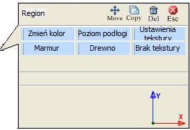 Z paska menu wybierz Pokój Auto sufit 2.