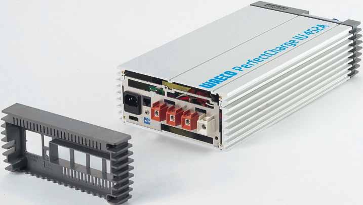 116 Automatyczna ładowarka IU0U 3 1 2 4 5 5 5 6 Elementy techniczne automatycznej ładowarki IU0U: 1) Gniazdo IEC 2) Przyłącze dla czujnika temperatury 3) Przyłącze dla