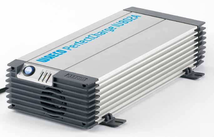 118 Automatyczna ładowarka IU0U WAECO PerfectCharge IU 802A Zalety automatycznej ładowarki IU0U: Wielostopniowa krzywa ładowania IU0U zoptymalizowana do ładowania akumulatorów żelowych, z