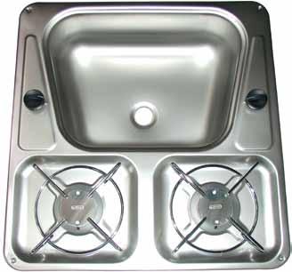Zestawy kuchenka + zlewozmywak ze szklaną pokrywą do zabudowy 211 Dometic SMEV MO921R / MO921L Zestaw 2-palnikowej kuchenki oraz zlewozmywaka Dometic SMEV MO927R / MO927L 3.38 3.
