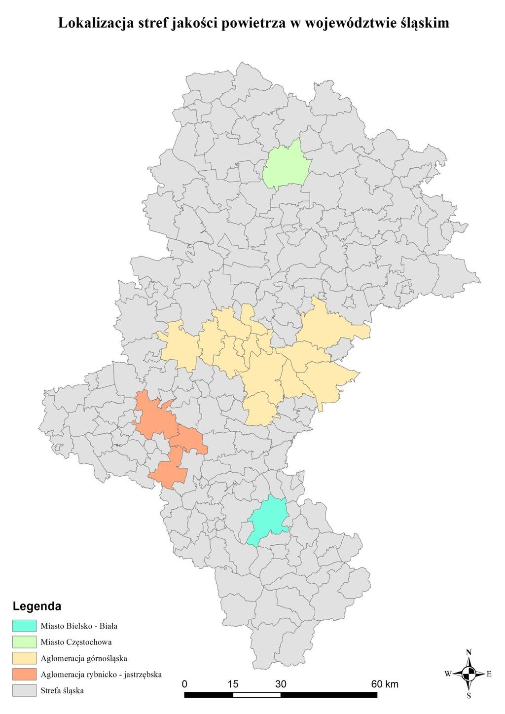 Dziennik Urzędowy Województwa Śląskiego 15 Poz. 6275 Rysunek 1. Lokalizacja stref woj.