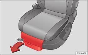 Maksymalne obciążenie szuflad wynosi 1,5 kg. Nie należy podróżować z otwartą szufladą. Istnieje ryzyko obrażeń pasażerów, gdyby ładunek wydostał się na zewnątrz w razie nagłego hamowania lub wypadku.