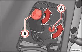 191 Światła na pokrywie bagażnika Rys. 192 Światło pozycyjne Światło pozycyjne A Otworzyć pokrywę bagażnika Wyciągnąć osłonę.