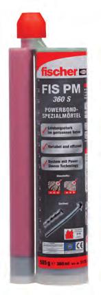 zaprawa fischer Powerbond nadaje się do stosowania do suchych albo wilgotnych otworów, jak i w otworach wypełnionych wodą. Montaż w temperaturze do - 5 С.