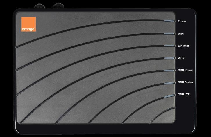 6.2 Opis wskaźników LED na routerze WiFi Flybox Sky Instrukcja obsługi Router WiFi widok z góry LED POWER Wi-Fi Ethernet WPS ODU Power ODU Status ODU LTE Opis Router WiFi jest włączony.