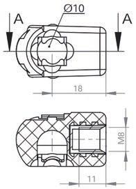 stalowe pod trzpień ø 8,5 mm 92216 gniazdo stalowe pod trzpień ø 8,5 mm 92264 AC gniazdo stalowe pod trzpień ø 10 mm HG 201