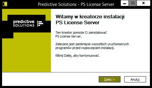 2 Kolejne kroki tego instalatora najlepiej przejść przy zaznaczonych ustawieniach domyślnych. Po zakończeniu instalacji menedżera licencji może być wymagany restart komputera.