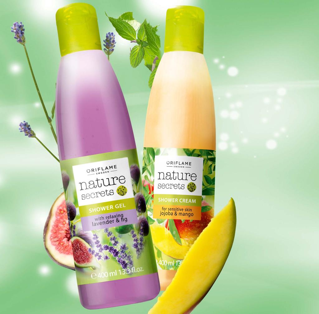 JUMBO ROZMIAR Ntur Srts Showr Gl with Rlxing Lvnr & Fig Żl po pryszni Ntur Srts z rlksująą lwną